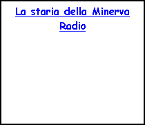 Casella di testo: La staria della Minerva Radio